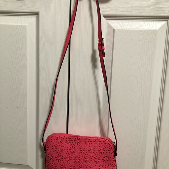 Kate Spade Pink Floral Cutout Crossbody Bag - Picture 6 of 8